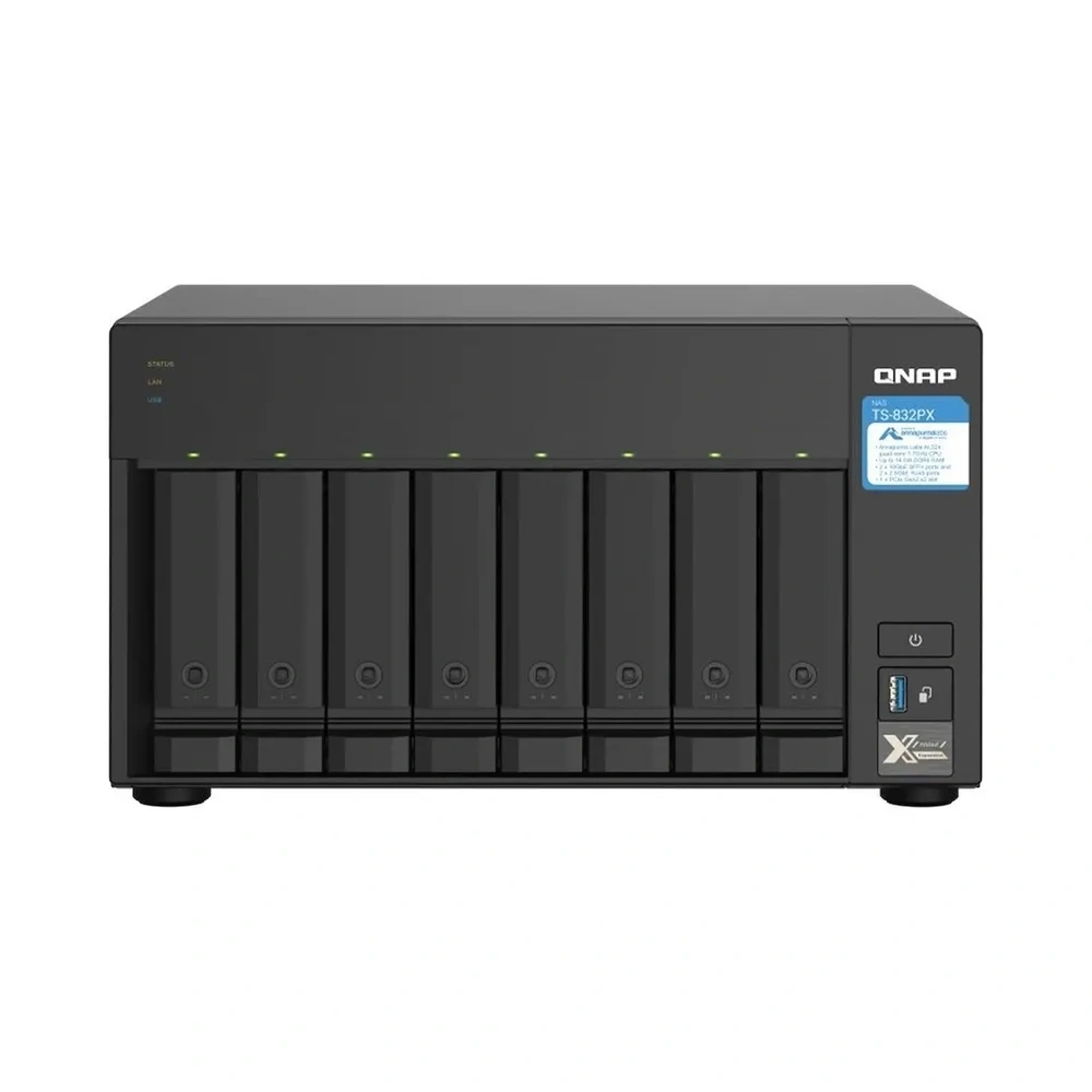 Servidor NAS QNAP TS-832PX-4G 8-Bay Quad-Core 10GbE SFP+ - vista 1